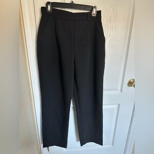 Abercrombie & Fitch Sloan Tailored Wide Leg Pants Curve Love Black Size 28 / 6R